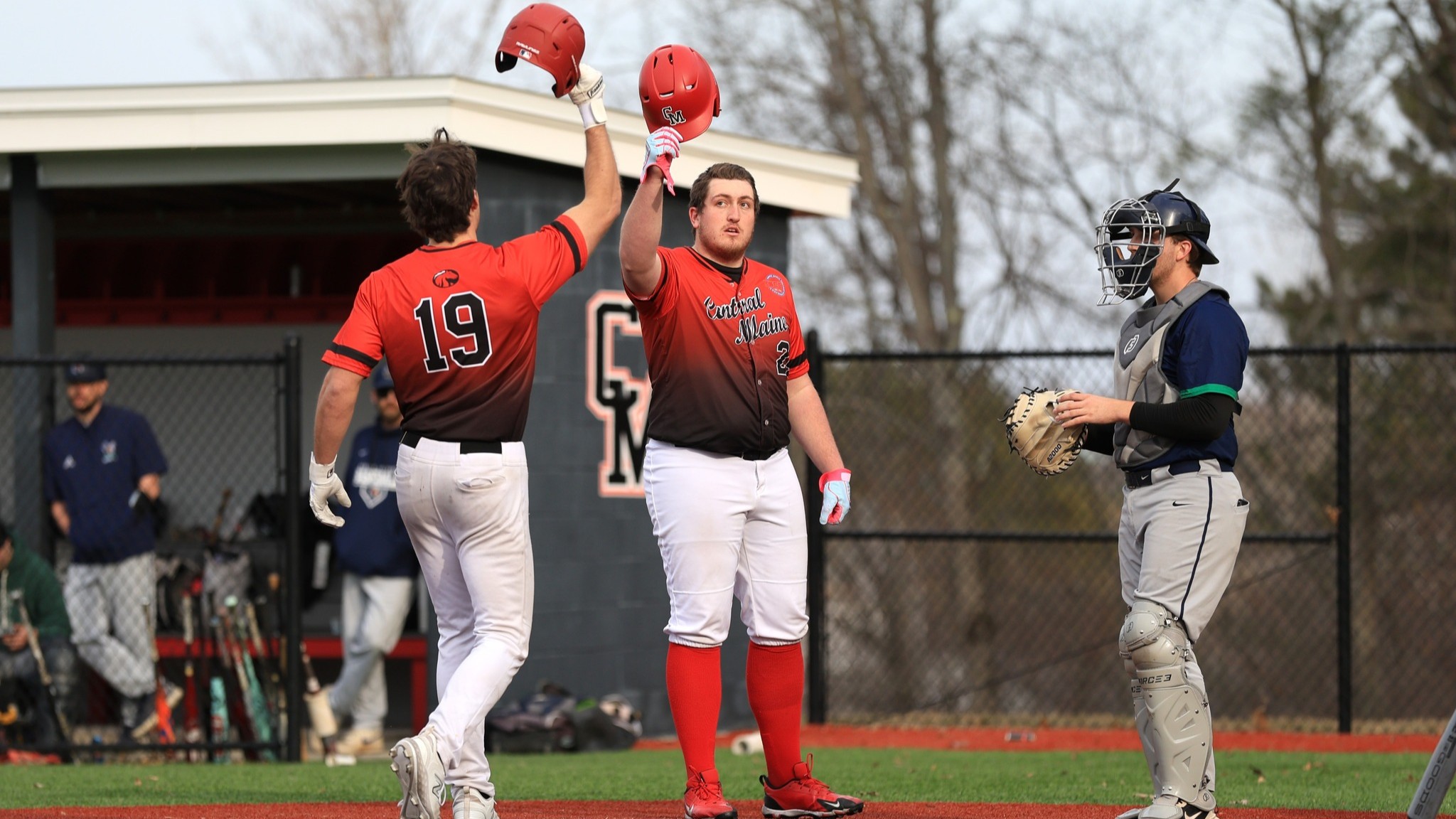 Baseball Jumps Out, Holds Off UMA for 12-10 Win