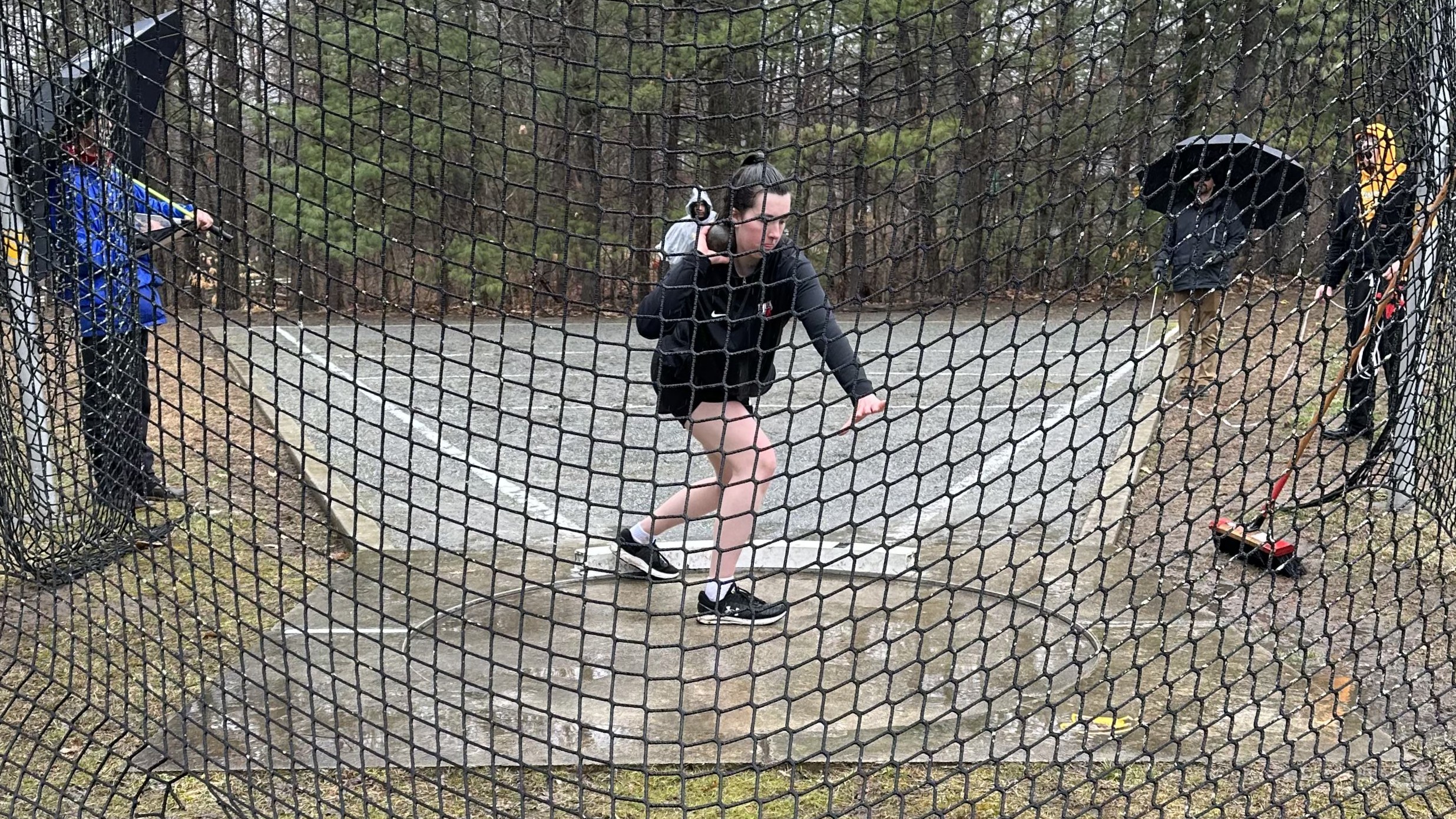 Track and Field Battles the Rain at Fitchburg State